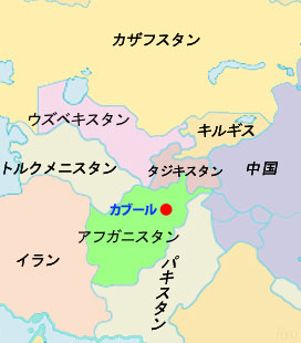 中央アジア諸国の北・東・西は米国に反発する国ばかり（地図作成：塩田涼）
